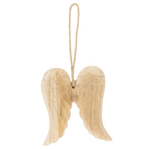 Ciondolo a forma di ala d'angelo in legno, decorazione da appendere, 12 cm | Floristik24.it