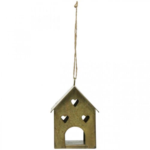 Prodotto Appendino natalizio casa in metallo oro vintage H9.5cm 3 pezzi
