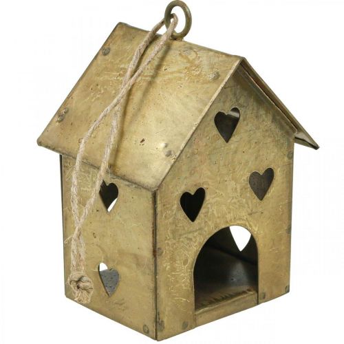 Prodotto Appendino natalizio casa in metallo oro vintage H9.5cm 3 pezzi