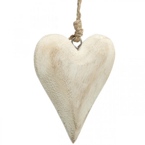 Prodotto Cuore in legno, cuore decorativo da appendere, decorazione cuore H10cm 4 pz