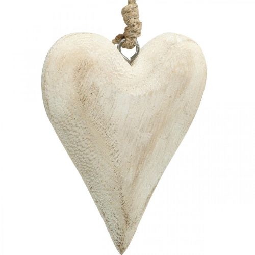 Prodotto Cuore in legno, cuore decorativo da appendere, decorazione cuore H13cm 4 pz