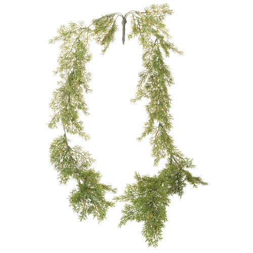 Ghirlanda decorativa artistica con rami di conifere per tavolo e finestra, 115 cm | Floristik24.it