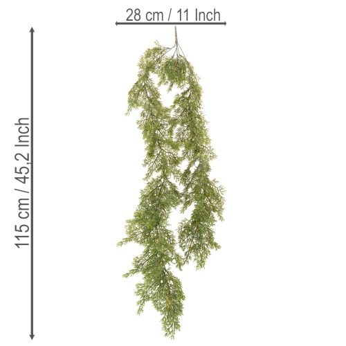 Ghirlanda decorativa artistica con rami di conifere per tavolo e finestra, 115 cm | Floristik24.it