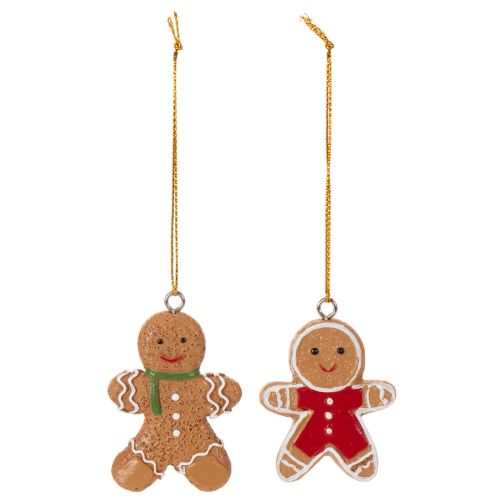 Ornamenti decorativi a forma di omino di pan di zenzero per alberi di Natale, 6 cm, 12 pezzi | Floristik24.it
