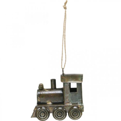 Prodotto Decorazioni per l&#39;albero di Natale Locomotiva natalizia in metallo H7.5cm