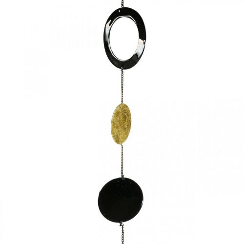 Decorazione natalizia decorazione da appendere oro nero L124cm 8 elementi