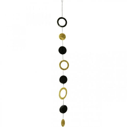 Decorazione natalizia decorazione da appendere oro nero L124cm 8 elementi