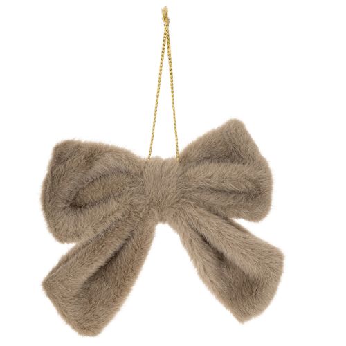 Fiocco decorativo in peluche con gancio, 16 cm, 3 pezzi | Floristik24.it