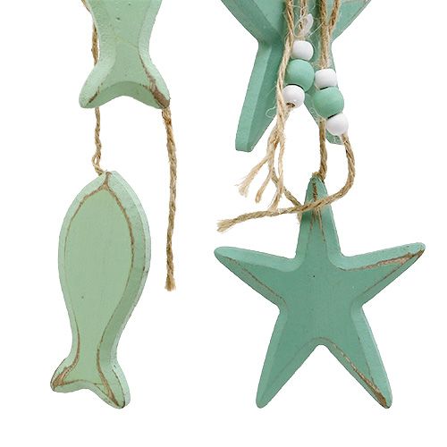 Floristik24 Stella pendente decorativa, menta pesce 47cm - 50cm 2pz