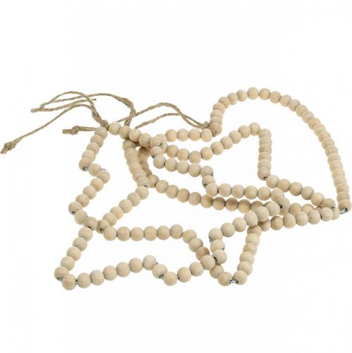 Prodotto Perline di legno decorative natalizie cuore stella albero H16cm 3 pz