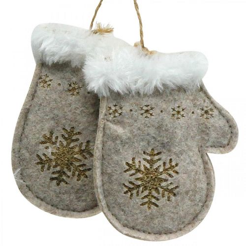 Floristik24 Rimorchio natalizio feltro motivi invernali 7×12 cm 6 pezzi