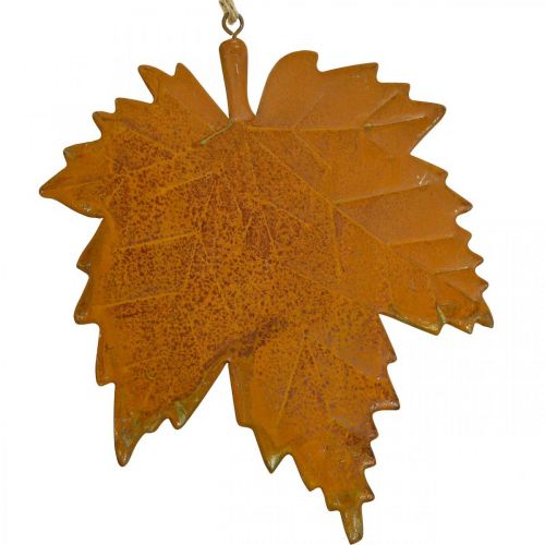 Prodotto Decorazione autunnale foglie in metallo effetto ruggine foglia d&#39;acero 6 pezzi