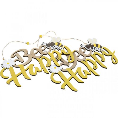Prodotto Cartello decorativo ape “Bee Happy” decorazione estiva in legno 31×18 cm 2pz