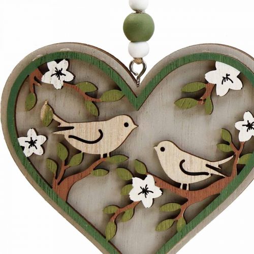 Prodotto Decorazione sospesa Appendiabiti decorativo in legno Uccelli Decorazione per finestre 10 cm 6 pezzi