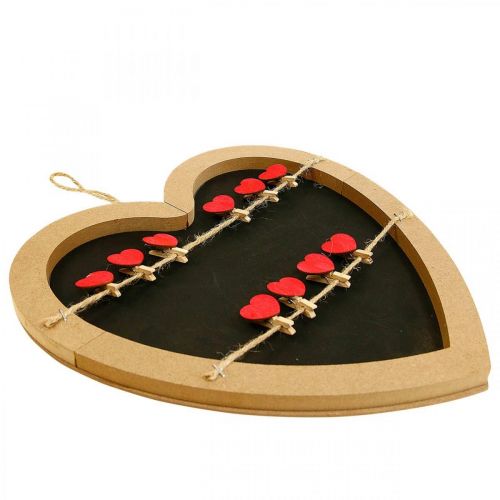 Prodotto Decorazione da parete cuore portafoto portamemo 10 clips 30cm