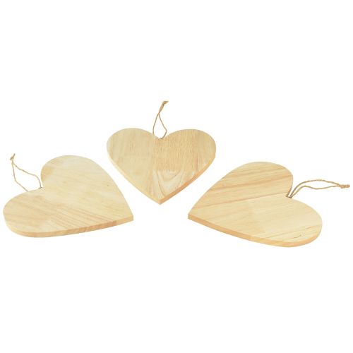 Floristik24 Cuori in legno per dipingere grucce decorative cuore naturale 20x20cm 3pz