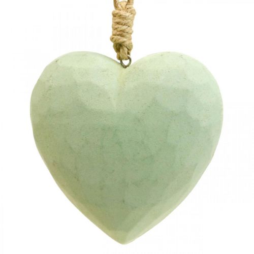 Prodotto Appendiabiti cuore in legno cuore in legno deco verde 12 cm 3 pezzi