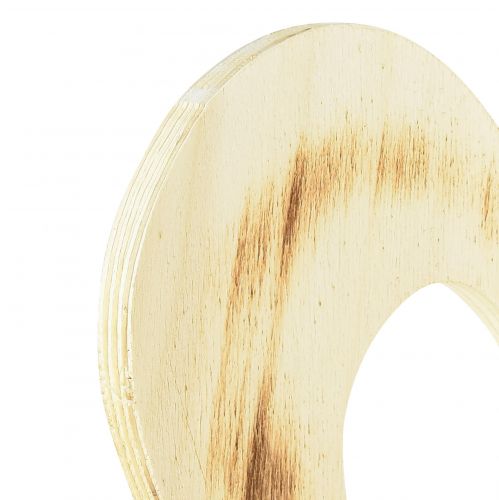 Prodotto Cuore decorativo Cuore decorativo in legno a cuore bruciato naturale 25x25cm