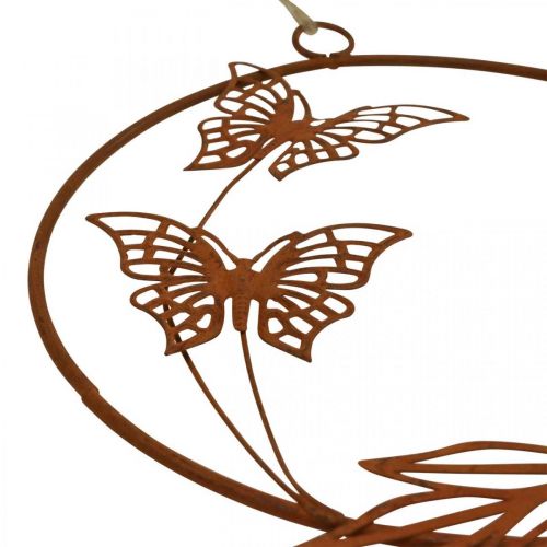 Floristik24 Decorazione per finestra primavera, decorazione da appendere alla parete metallo effetto ruggine 18/18,5cm 3pz