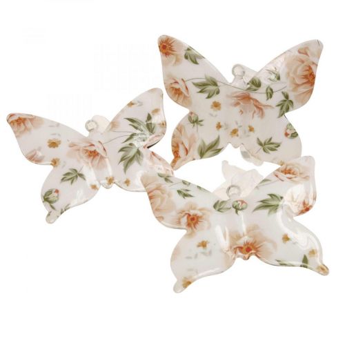 Floristik24 Farfalle decorative fiori appendiabiti decorativi in metallo L12×H10cm 3pz