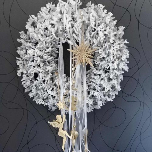 Floristik24 Fiocco di neve, decorazione per albero di Natale, decorazione per finestra Natale dorato 12 cm 4 pezzi