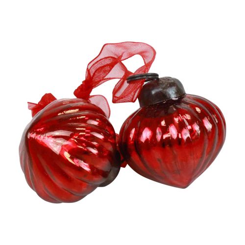 Prodotto Appendini decorativi in vetro per decorazioni natalizie vetro rosso 3,5×4 cm 12 pz