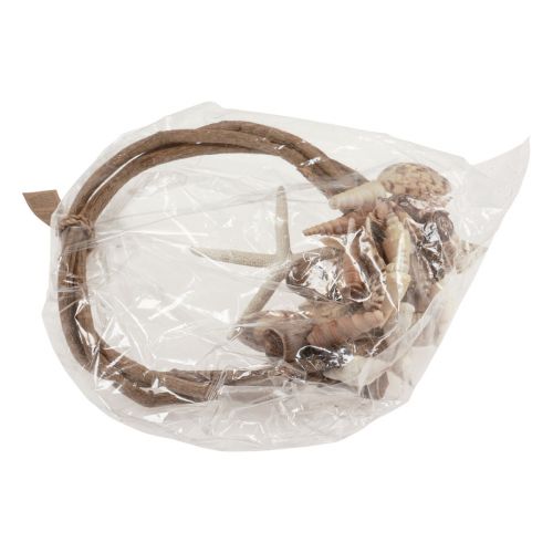 Prodotto Anello decorativo in legno lumache di mare decorazione conchiglia naturale Ø25cm