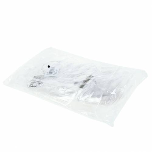 Floristik24 Fiocco di neve da appendere 11cm trasparente, glitter 12pz