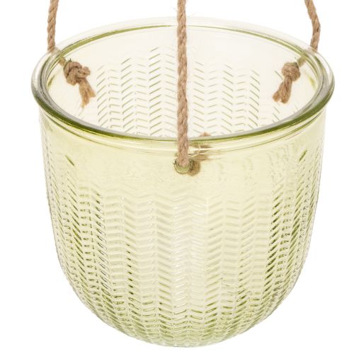 Vaso in vetro sospeso, vaso decorativo in vetro, stile retrò, verde/marrone, 14,5 cm, 2 pezzi | Floristik24.it
