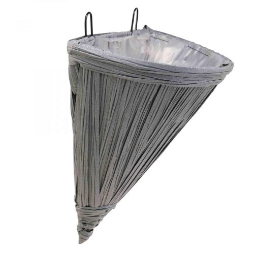 Prodotto Vaso sospeso grigio Vaso da fiori per applique appesa 30×17cm