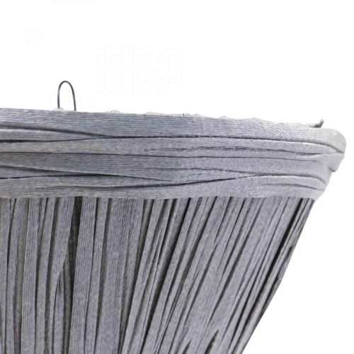 Vaso sospeso grigio Vaso da fiori per applique appesa 30×17cm