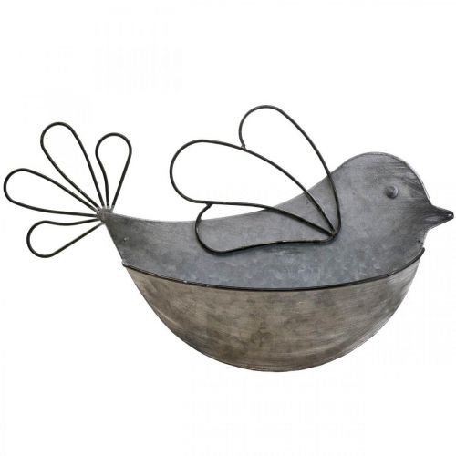 Floristik24 Vaso sospeso in metallo per uccelli da parete per appendere 34 × 22 cm