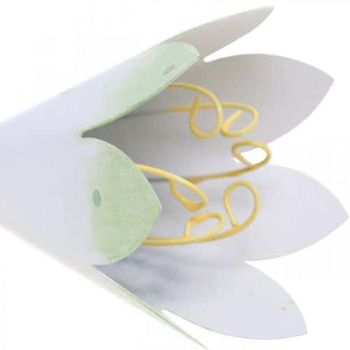 Floristik24 Fiori in giro, decorazione primaverile, ciondolo in metallo H7,5 cm 4 pezzi