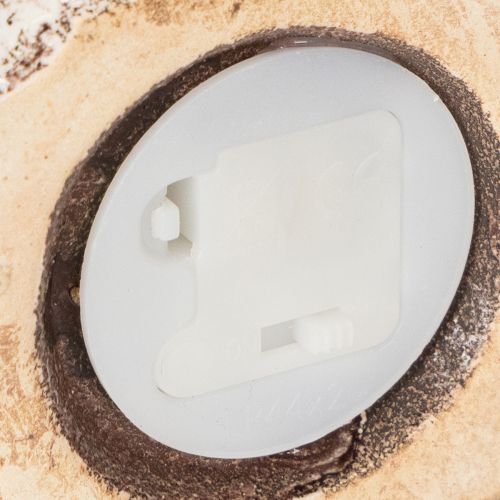 Prodotto Casa rustica in ceramica con LED luminoso, ideale come decorazione da tavola suggestiva, 15 cm, 2 pezzi