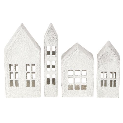 Floristik24 Case in miniatura per l'arredamento e l'atmosfera degli interni, molto decorative, design senza tempo per la casa, 14 cm, 4 pezzi