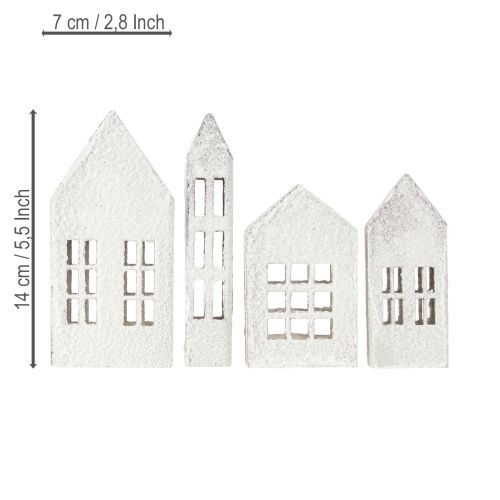 Prodotto Case in miniatura per l'arredamento e l'atmosfera degli interni, molto decorative, design senza tempo per la casa, 14 cm, 4 pezzi
