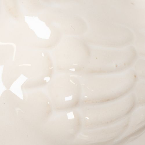 Prodotto Statuetta di gallina, smaltata lucida, per arredamento moderno, 17 cm, 2 pezzi