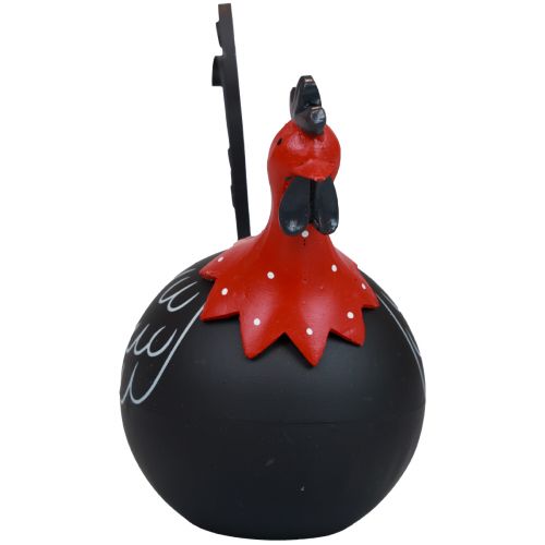 Prodotto Gallo Decorazione pasquale decorazione in metallo pollo nero rosso H13,5 cm