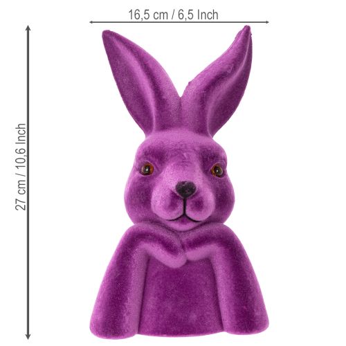 Prodotto Busto di coniglio floccato Thinking Rabbit per Pasqua, 16,5×13×27 cm