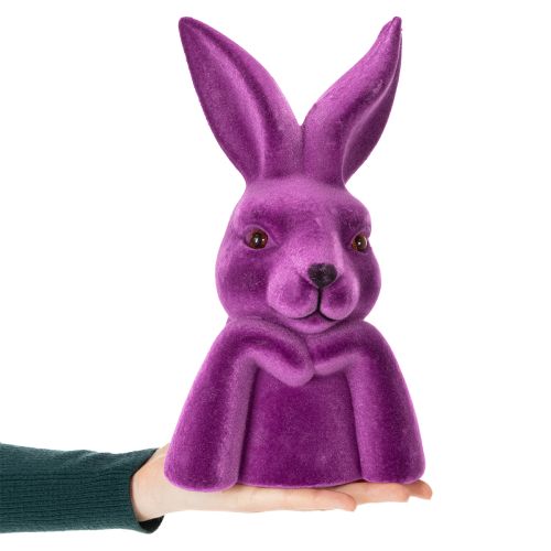 Prodotto Busto di coniglio floccato Thinking Rabbit per Pasqua, 16,5×13×27 cm