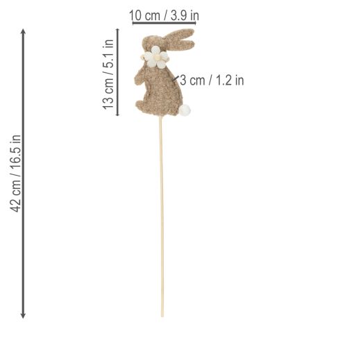 Prodotto Figura decorativa a forma di coniglietto pasquale per decorazioni primaverili e accenti stagionali, 42 cm, 8 pezzi