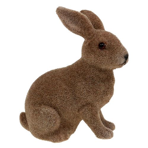 Prodotto Coniglio floccato marrone 11 cm, 13,5 cm 6 pz