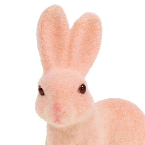 Floristik24 Bunny floccato 10,5cm pastello 6 pezzi