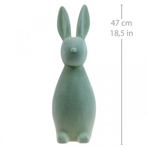 Prodotto Coniglietto decorativo Coniglietto pasquale decorativo – 2a scelta – Grigio-verde floccato H47cm
