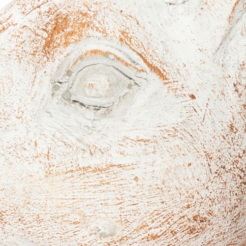 Prodotto Coniglio seduto coniglio decorativo pietra artificiale bianco marrone 15,5x8,5x22 cm