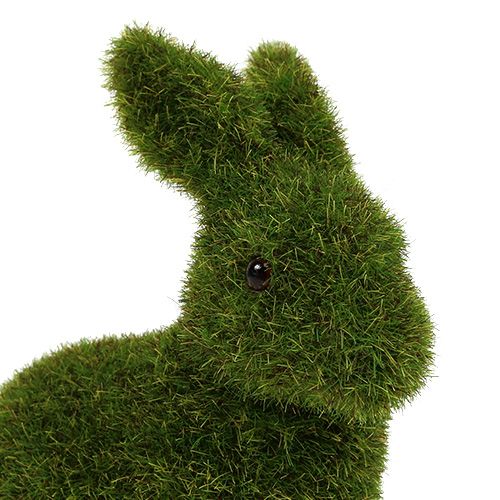 Prodotto Coniglio seduto verde floccato H13,5cm 4 pezzi