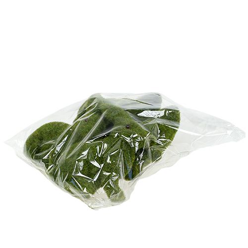 Floristik24 Coniglio seduto verde floccato H13,5cm 4 pezzi