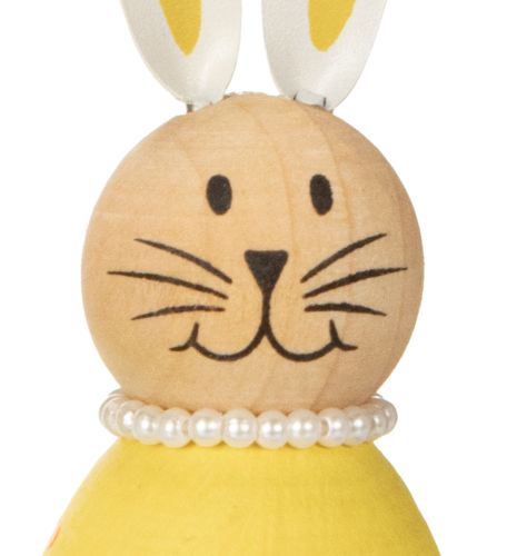 Prodotto Statuine decorative a forma di coniglio a forma di uovo per un arredamento primaverile, 12 cm, 3 pezzi