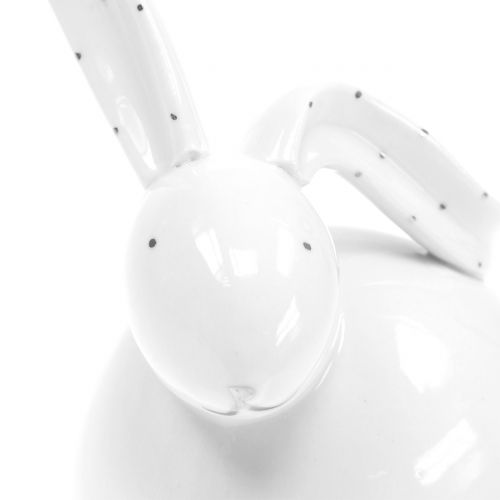 Floristik24 Coniglio in ceramica bianco 14cm 2pz