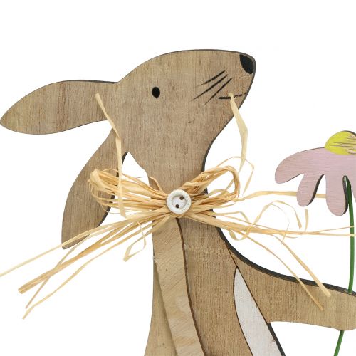 Floristik24 Figura decorativa coniglio di legno 27 cm - 31 cm 2 pezzi